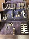 Vintage Singer Wooden Puzzle Box Folding Treadle Sewing Machine Attachment Set