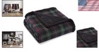 Luxury Cotton Flannel   Sherpa Throw Blanket - Perfect For Travel   Gifting