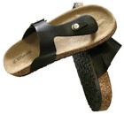 Women Buckle Sandals Shoes Thong Flip Flops Flat T-strap Beach Slipper Black 7