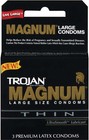 3 Count Trojan Magnum Thin Lubricated Condoms For Enhanced Intimacy And Safety