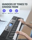 61 Key Keyboard Piano Electric Kit 249 Voices Rhythms Donner Dek-610s Stand