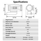 Motion Awake 3x Prism Red Dot Sight Scope Illuminated Bdc Reticle For  223 5 56