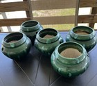 Vntg The Violet Pot Ceramic Green Drip Glaze Self Watering Africa Violet Pot