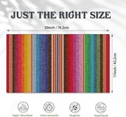 Front Door Mat indoor Outdoor Entrance Ethnic Stripes Rainbow Welcome Mexican