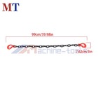 2 Pcs With G70 Hook 5 16in  36in 17000lbs G80 Hook Chain Trailer Safety Chains