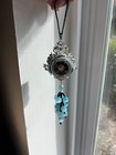 Buddhist Prayer Wheel Blue With Glass
