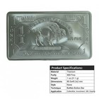 10x 1 Ounce Oz Titanium Buffalo Bar  999 Fine Ti Element