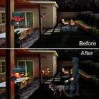 Solar Powered Motion Alarm Indoor Outdoor Mic Recording Flashing Led 130db Alarm