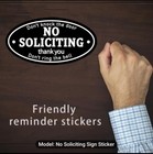 No Soliciting Sign Oval Thanks Don t Knock Or Ring Self Adhesive Sticker 5 3x2 8