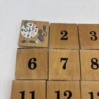 Handmade Wooden Perpetual Calendar Date Tile Set 36 Pc Holiday Blocks 1 25   