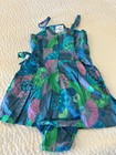 Vintage Paradise Hawaii Swimsuit Romper Playsuit Floral Tiki Oasis new Old Stock