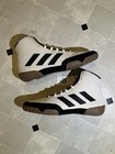 Adidas Tech Fall 2 0 White Black Stripes Wrestling Shoes Men   s Size 10 5