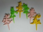 144 Vintage 1950 Licensed Disney Character Cake Toppers New In Box V3