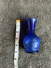 Vintage Cobalt Blue Vase 4 5  Tall Made In The Usa