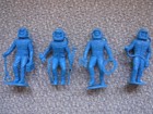 Vintage Astronaut Space Men 12 Figure Lot 1960s Mpc Plastic Red  White   Blue