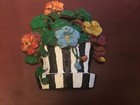 Vintage Hubley Cast Iron Nasturtiums Door Stop Doorstop Flowers Antique Rare