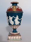 Antique 19th Century Wedgwood Victoria Ware Vase Urn With Dancing Ladies Af