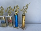 Lot Of 6 Bmx Bicycle Trophies Bmx Bike Rare Racing Trophy