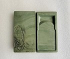 6 1  China Ink Original Stone Hand-carved Hill Scenery Inkstone Inkslab