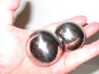 Baoding Balls 50mm Solid Chrome Hand Exercise Therapy De-stressor Set Of 2