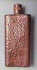 Vintage Jacob Bromwell Hand Hammered Copper Tall Kidney Luxury Liquor Flask 6 Oz
