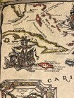 Vintage 1965 The West Indies Caribbean Sea Island Map Poster 22    X 17    Pirates