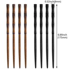 12 Pcs Vintage Wood Hair Sticks Bamboo 1 Count  pack Of 12   Black brown