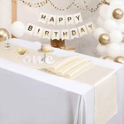 5 Pcs Ivory Satin Table Runners 12x108 Inch Long Wedding Banquet Party Set