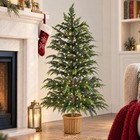 Christmas Decorations 4ft Pre-lit Artificial Cypress Christmas Tree