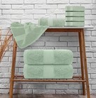 Luxury Green Bath Towel Set - Hotel Soft Cotton 2 bath 2 hand 4 wash - 8 Piece