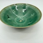 Korean Celadon Bowl Signed Haegang Yoo Geun-hyeong Inlaid Crane Cloud Sanggam 6 