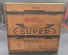Vintage Western Ammo Box Wooden Shipping Crate 12 Ga Magnum Super X 3in Hold 500