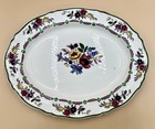 Vtg Wood And Sons Woodsware Flora 12    Oval Serving Platter Made In England