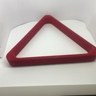 Red Felt Wood Pool Billiard Triangle Ball Rack  Regulation Size Free Table Spots