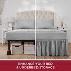 Mellanni Bed Skirt 15-inch Tailored Ruffled Drop  Bed Frame And Box Spring Cover