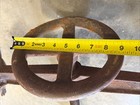 Antique Vintage Rare Cast Iron Ornate Cider Press Shaft And Hand Wheel Steampunk