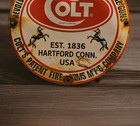 Vintage Colt Revolver Porcelain Sign Gun 1961 Pistol Winchester Smith Wesson Usa
