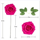 25pcs Fake Roses Lbs Artificial Foam Flowers Lbs Diy Wedding Bouquets Hot Pink