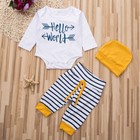 Infant Newborn Baby Boy Girl Romper Tops Jumpsuit Pants Hat Outfits Clothes Set