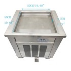 19 19in 110v Commercial Square Rolled Ice Cream Maker Frozen Yogurt Machine