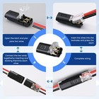 50pcs Double-wire Plug-in Connector With Pliers quick Disconnect Led Black  Us W