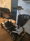 4-wheel Mobility Scooter W  Front Basket   Padded Armrests  Silver black