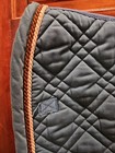 Eskadron English Dressage Pad Teal  With Brown And Creme Piping 