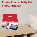 Cli-65 Ink 8-color Set With Chip For Canon Pixma Pro-200  Ink Level Indicated