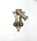 Vintage Brass Door Knob Plate Ornate Antique Victorian Flip Key Cover