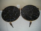 Vintage Mcm Round Stacking Nesting Side End Tables  set Of 2 