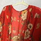 Floral Tropical Kimono Robe Beach Lake Cruise Island Swim Cover Up Sheer Size Xl