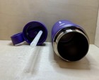 Thermoflask Stainless Steel Kids 14 Oz Straw Water Bottle 2pk Punch Eggplant
