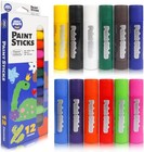 12 Colors Paint Sticks  Quick-drying And Washable Tempera Paint Sticks For Kids