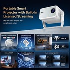 Huidun Pt10 Smart Projector 25000 Lumen Native 1080p Wifi6 Bluetooth Home Cinema